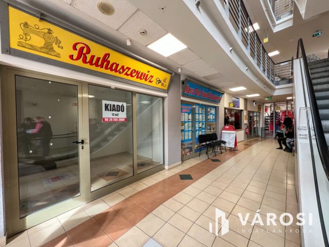 Salgó Center földszintjén üzlethelyiség kiadó!