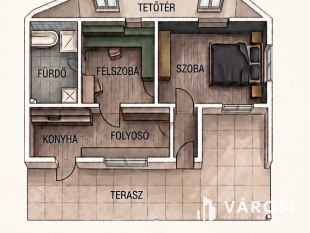 Kis méretű sorház alacsony fenntartással